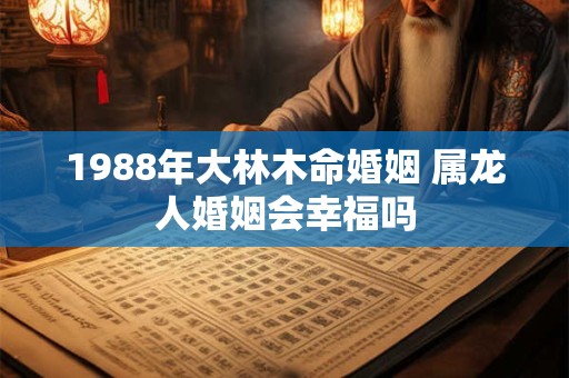1988年大林木命婚姻 属龙人婚姻会幸福吗