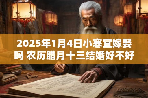 2025年1月4日小寒宜嫁娶吗 农历腊月十三结婚好不好