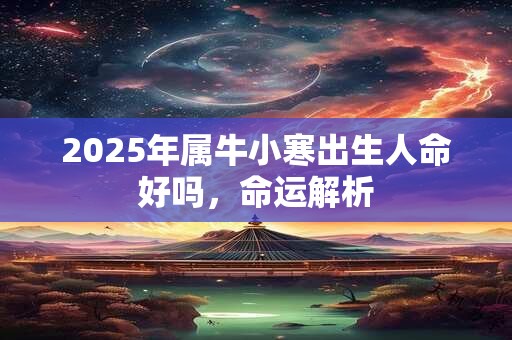2025年属牛小寒出生人命好吗，命运解析