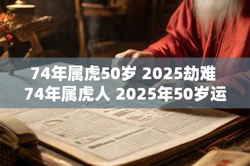74年属虎50岁 2025劫难 74年属虎人 2025年50岁运势如何