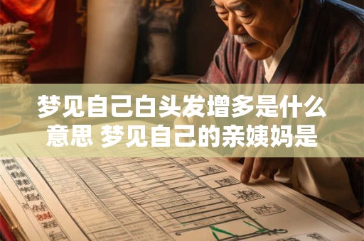 梦见自己白头发增多是什么意思 梦见自己的亲姨妈是什么意思