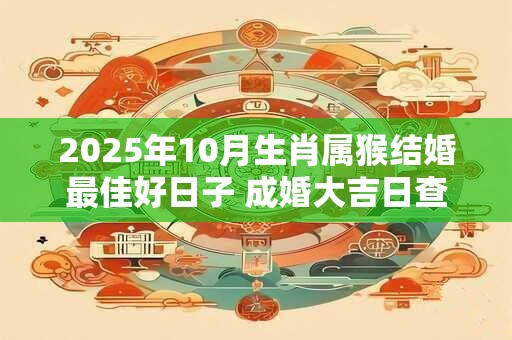 2025年10月生肖属猴结婚最佳好日子 成婚大吉日查询