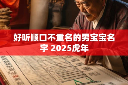 好听顺口不重名的男宝宝名字 2025虎年
