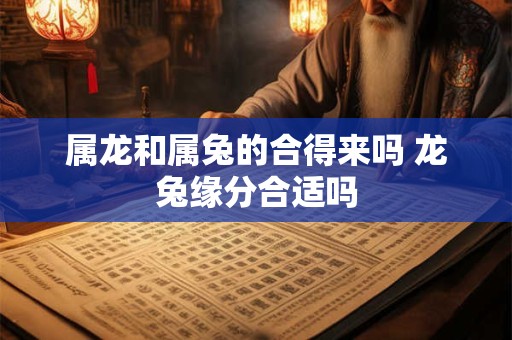 属龙和属兔的合得来吗 龙兔缘分合适吗
