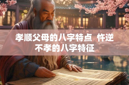 孝顺父母的八字特点  忤逆不孝的八字特征