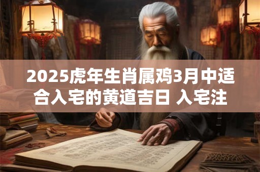 2025虎年生肖属鸡3月中适合入宅的黄道吉日 入宅注意事项