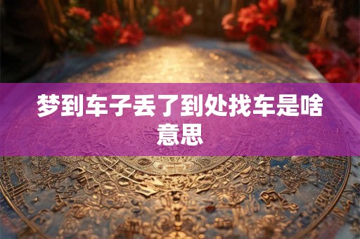 梦到车子丢了到处找车是啥意思