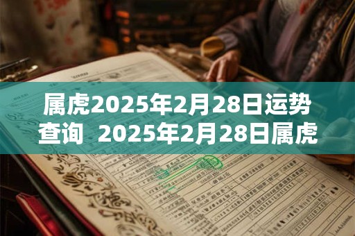 属虎2025年2月28日运势查询  2025年2月28日属虎今日运势