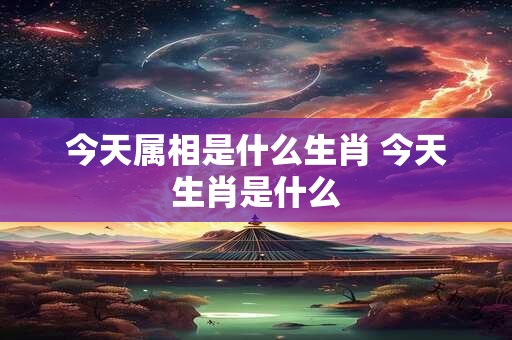 今天属相是什么生肖 今天生肖是什么