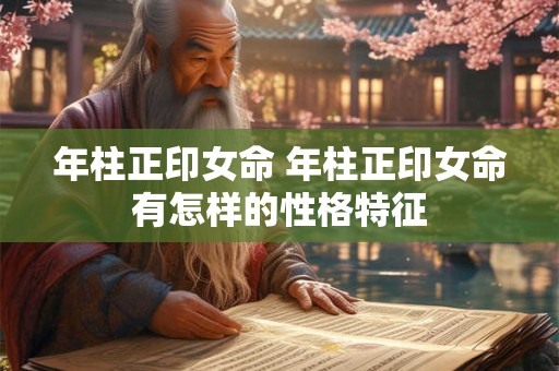 年柱正印女命 年柱正印女命有怎样的性格特征