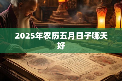 2025年农历五月日子哪天好