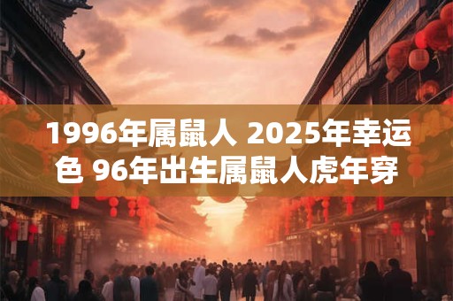 1996年属鼠人 2025年幸运色 96年出生属鼠人虎年穿什么颜色衣服好