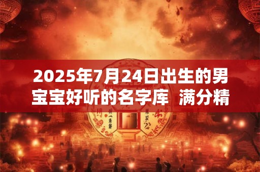 2025年7月24日出生的男宝宝好听的名字库  满分精选