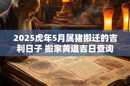 2025虎年5月属猪搬迁的吉利日子 搬家黄道吉日查询