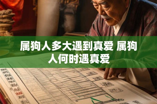 属狗人多大遇到真爱 属狗人何时遇真爱