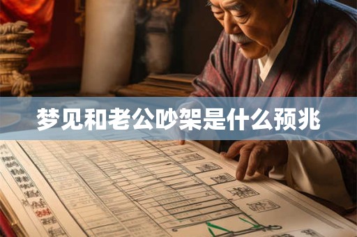 梦见和老公吵架是什么预兆