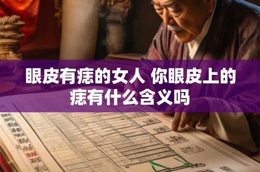 眼皮有痣的女人 你眼皮上的痣有什么含义吗