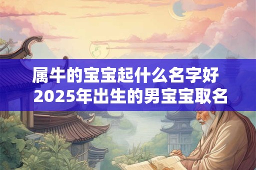 属牛的宝宝起什么名字好  2025年出生的男宝宝取名字