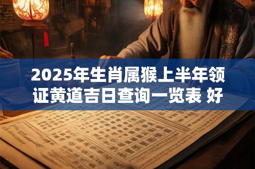 2025年生肖属猴上半年领证黄道吉日查询一览表 好日子查询 2025年生肖属猴上半年领证黄道吉日查询一览表 好日子查询