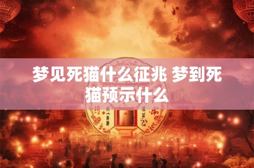 梦见死猫什么征兆 梦到死猫预示什么 梦见死猫什么征兆 梦到死猫预示什么
