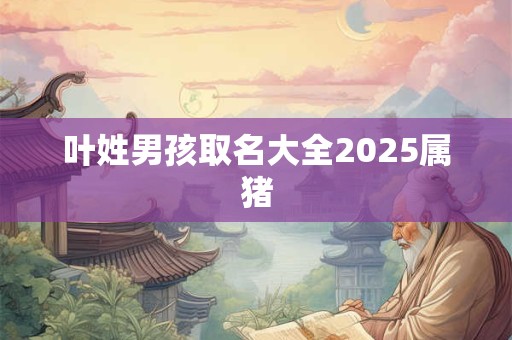 叶姓男孩取名大全2025属猪