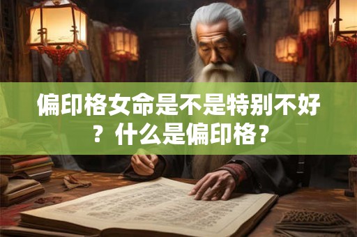 偏印格女命是不是特别不好？什么是偏印格？