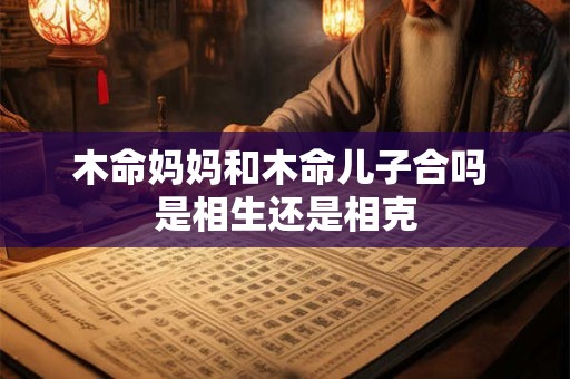 木命妈妈和木命儿子合吗 是相生还是相克