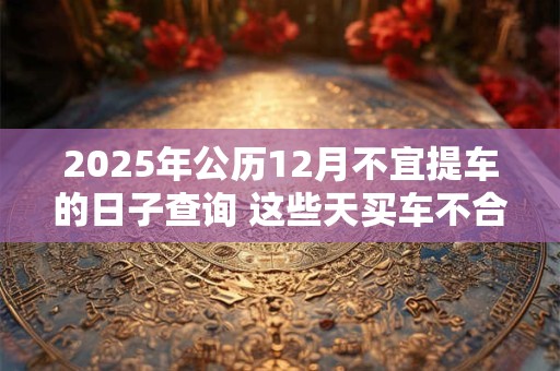 2025年公历12月不宜提车的日子查询 这些天买车不合适
