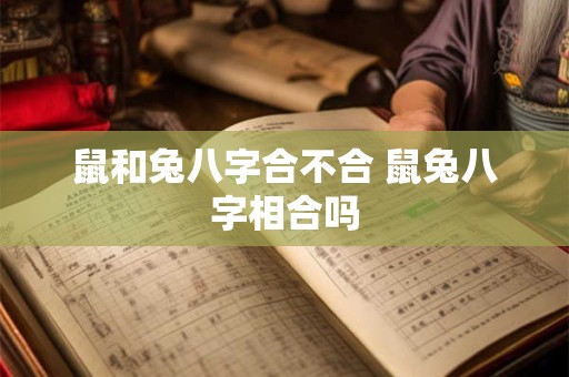 鼠和兔八字合不合 鼠兔八字相合吗