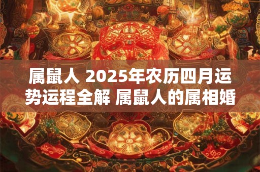 属鼠人 2025年农历四月运势运程全解 属鼠人的属相婚配表