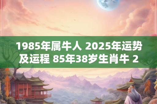 1985年属牛人 2025年运势及运程 85年38岁生肖牛 2025年每月运势