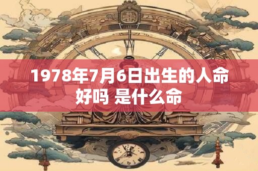 1978年7月6日出生的人命好吗 是什么命