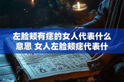 左脸颊有痣的女人代表什么意思 女人左脸颊痣代表什么