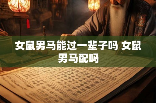 女鼠男马能过一辈子吗 女鼠男马配吗