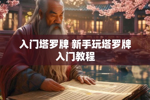 入门塔罗牌 新手玩塔罗牌入门教程