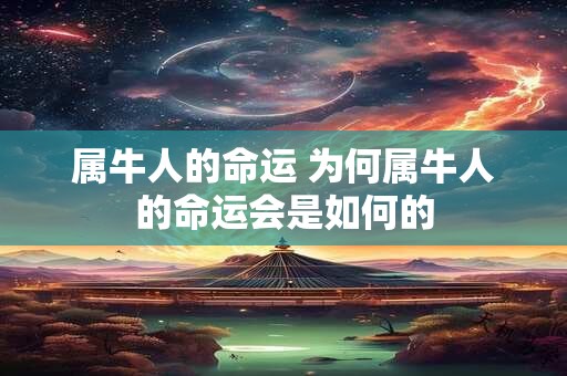 属牛人的命运 为何属牛人的命运会是如何的