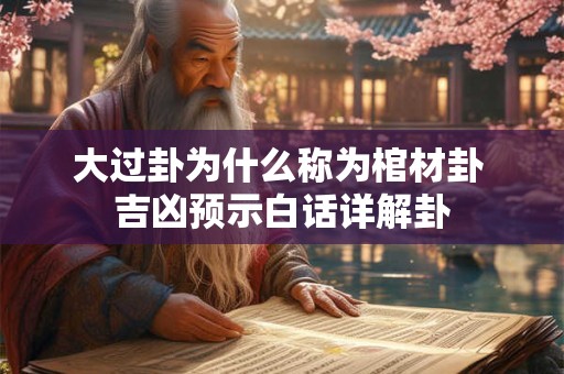 大过卦为什么称为棺材卦 吉凶预示白话详解卦