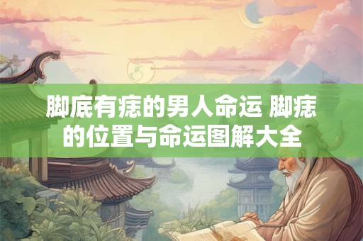 脚底有痣的男人命运 脚痣的位置与命运图解大全