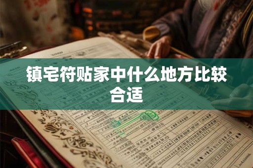 镇宅符贴家中什么地方比较合适