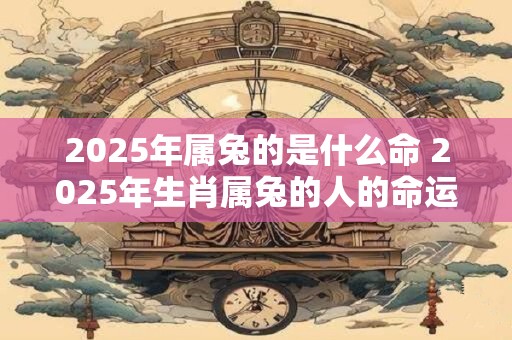 2026年属兔的是什么命 2026年生肖属兔的人的命运如何