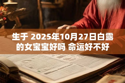 生于 2025年10月27日白露的女宝宝好吗 命运好不好