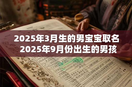2025年3月生的男宝宝取名  2025年9月份出生的男孩取名