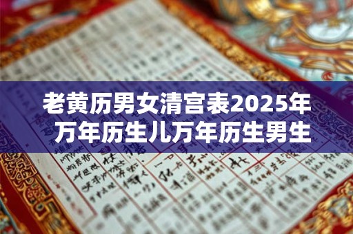 老黄历男女清宫表2025年  万年历生儿万年历生男生女清宫图