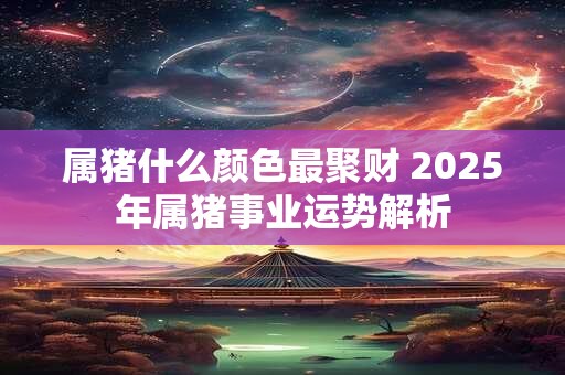 属猪什么颜色最聚财 2026年属猪事业运势解析 属猪什么颜色最聚财 2026年属猪事业运势解析