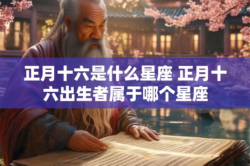 正月十六是什么星座 正月十六出生者属于哪个星座