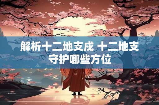 解析十二地支戍 十二地支守护哪些方位
