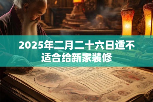 2025年二月二十六日适不适合给新家装修