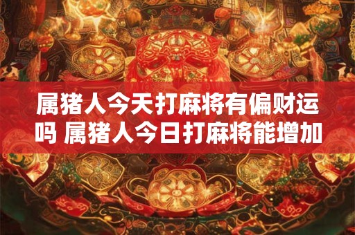 属猪人今天打麻将有偏财运吗 属猪人今日打麻将能增加财运