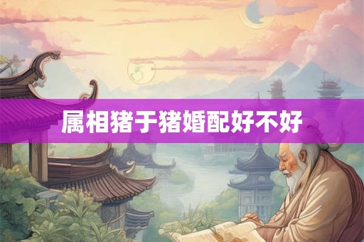 属相猪于猪婚配好不好