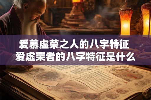 爱慕虚荣之人的八字特征 爱虚荣者的八字特征是什么